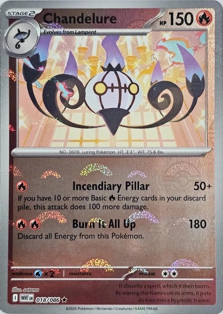 White Flare Chandelure [Poke-Ball] Pokémon card